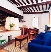 Salotto dell'appartamento Il Camino a San Gimignano
