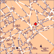 Rome Logement: Le point rouge indique la position exacte du Logement Tritone Type B à Rome