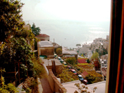Amalfi Zimmer: Meersicht vom Fenster des Zimmers Ludovica Type A in Amalfi aus